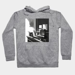 Coffee Retro Monochrome Pointillism Since Vintage Hoodie